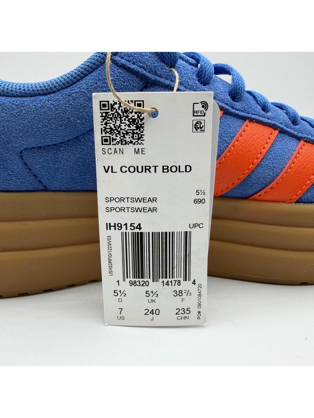 Adidas VL Court Blod 3.0 Platform Court Sneaker Women Size 7 IH9154 - Picture 7 of 10